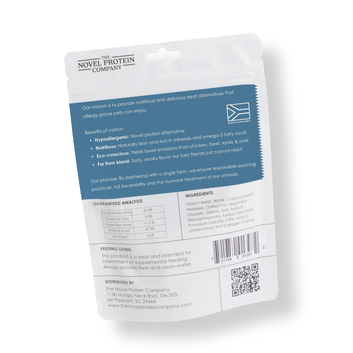 The Novel Protein Company Ostrich Bites Ingredients