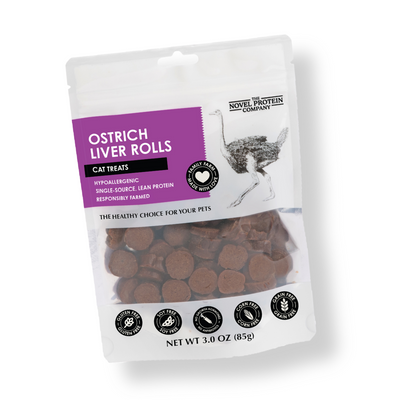 The Novel Protein Company Ostrich Liver Roll Cat Treats