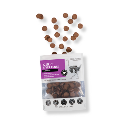 The Novel Protein Company Ostrich Liver Roll Cat Treats