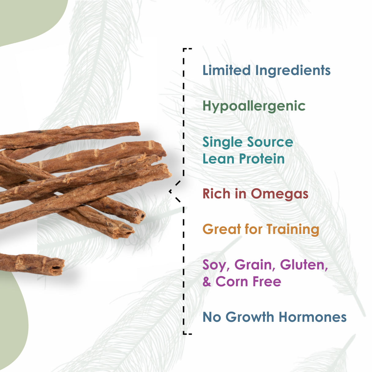 The Novel Protein Company Ostrich Meaty Treats Benefits
