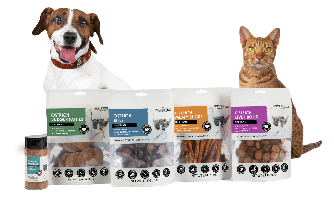 The Novel Protein Company Dog Treats Product Lineupe